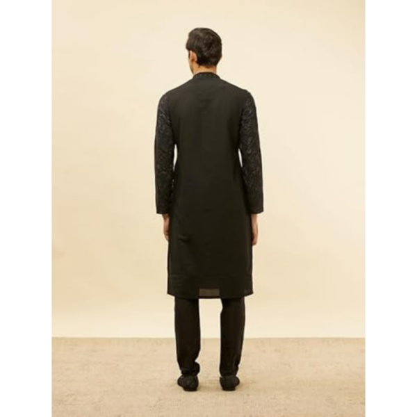 Men's Viscose Blend Embroidery Kurta Set - Image 3