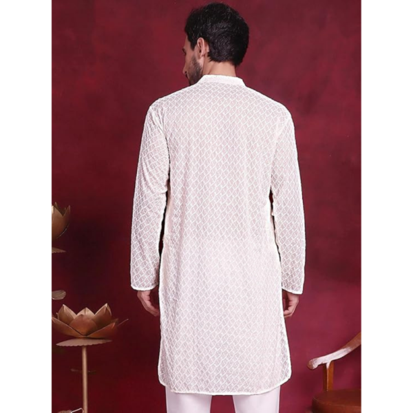 Chikankari Pure Cotton Kurtas for Men - Image 2