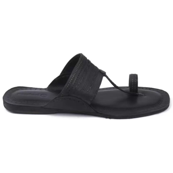 Men Flats Sandal  (Black , 7) - Image 5