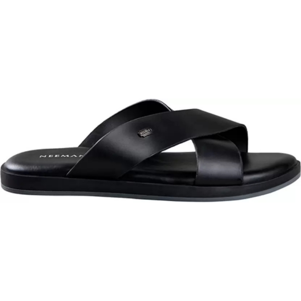 Men Flats Sandal  (Black , 10) - Image 2