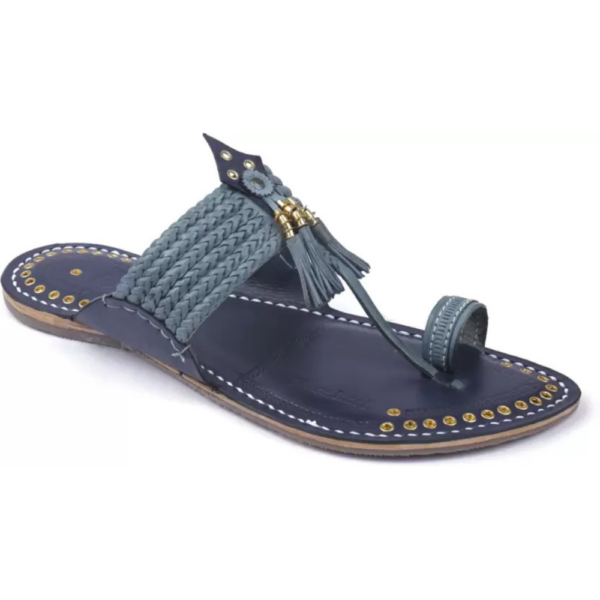 Men Flats Sandal  (Blue , 9) - Image 3