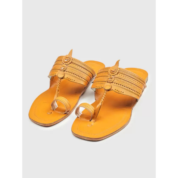 Men Flats Sandal  (Yellow , 7) - Image 5