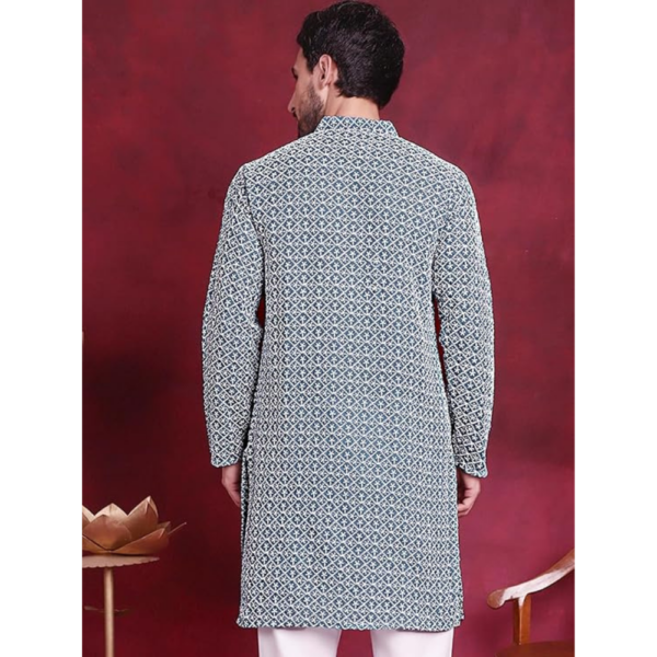 Chikankari Embroidered Kurtas for Men - Image 5