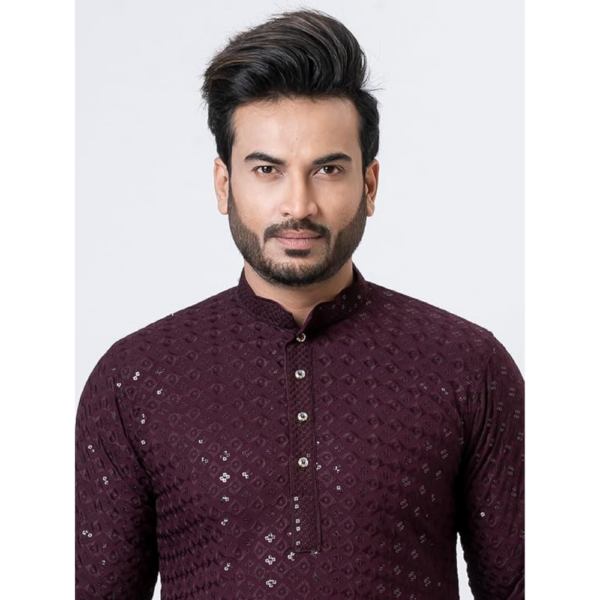 Men's Chikankari Kurta - Image 3