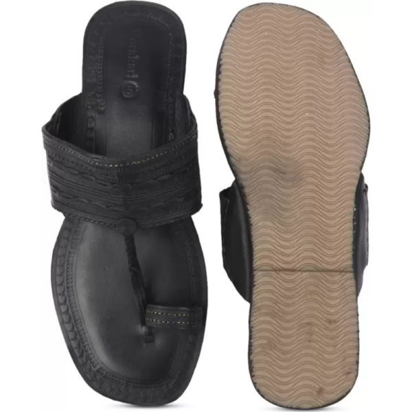 Men Flats Sandal  (Black , 7) - Image 4