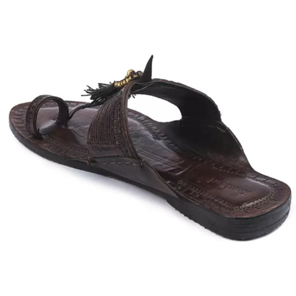 Men Trendy & Comfortable Sandal  Durable  Ethnic  Causal Wear Stylish Flats Flats Sandal  (Brown , 6) - Image 4