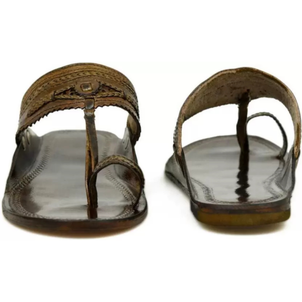 Men Flats Sandal  (Brown , 10) - Image 3