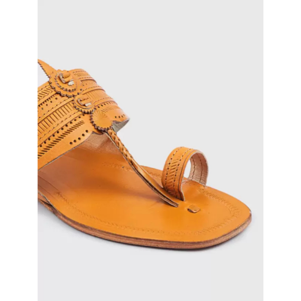 Men Flats Sandal  (Yellow , 7) - Image 4