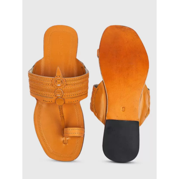 Men Flats Sandal  (Yellow , 7) - Image 3