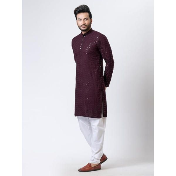 Men's Chikankari Kurta - Image 4