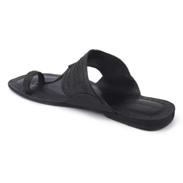 Men Flats Sandal  (Black , 7) - Image 3