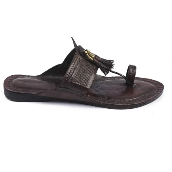 Men Trendy & Comfortable Sandal  Durable  Ethnic  Causal Wear Stylish Flats Flats Sandal  (Brown , 6) - Image 3