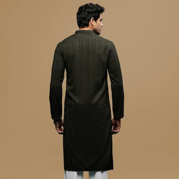 Stylish Ethnic Chikankari Kurta for Men - Image 2