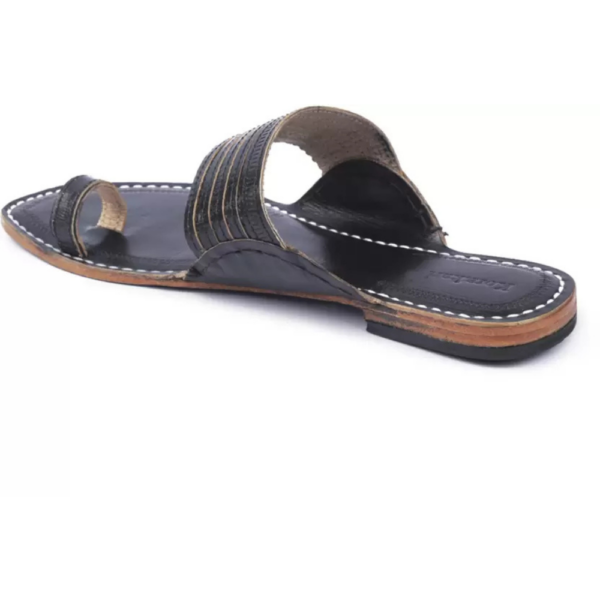 Men Flats Sandal  (Black , 9) - Image 2