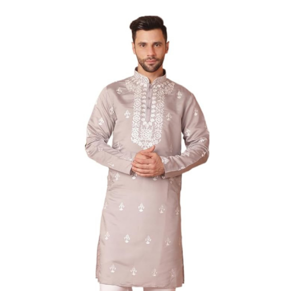 Men Chikankari Embroidered Kurtas