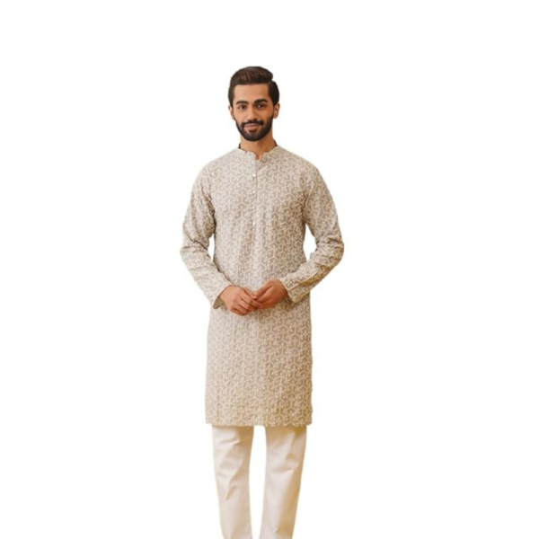 Men's Chikankari Embroidered Kurta Pyjama Set