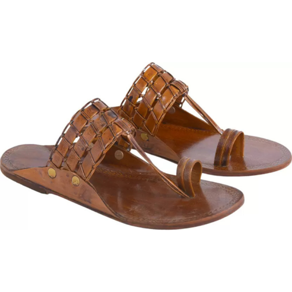 Men Unique & Stylish Leather Kolhapuri Sandal  (Brown , 7)