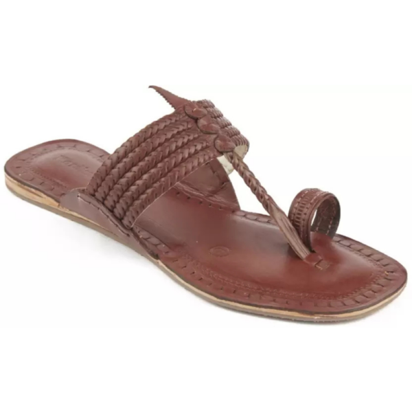 Men Flats Sandal  (Brown , 5)