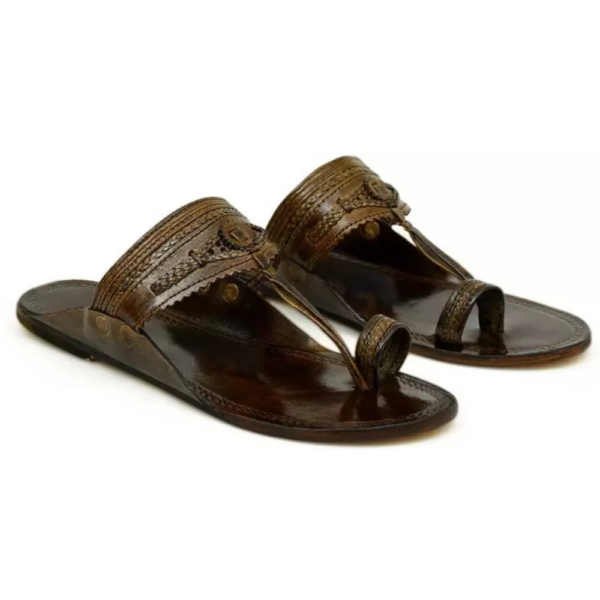 Men Flats Sandal  (Brown , 10)