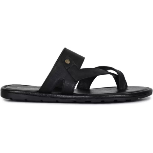 Men Sandal  (Black , 6)